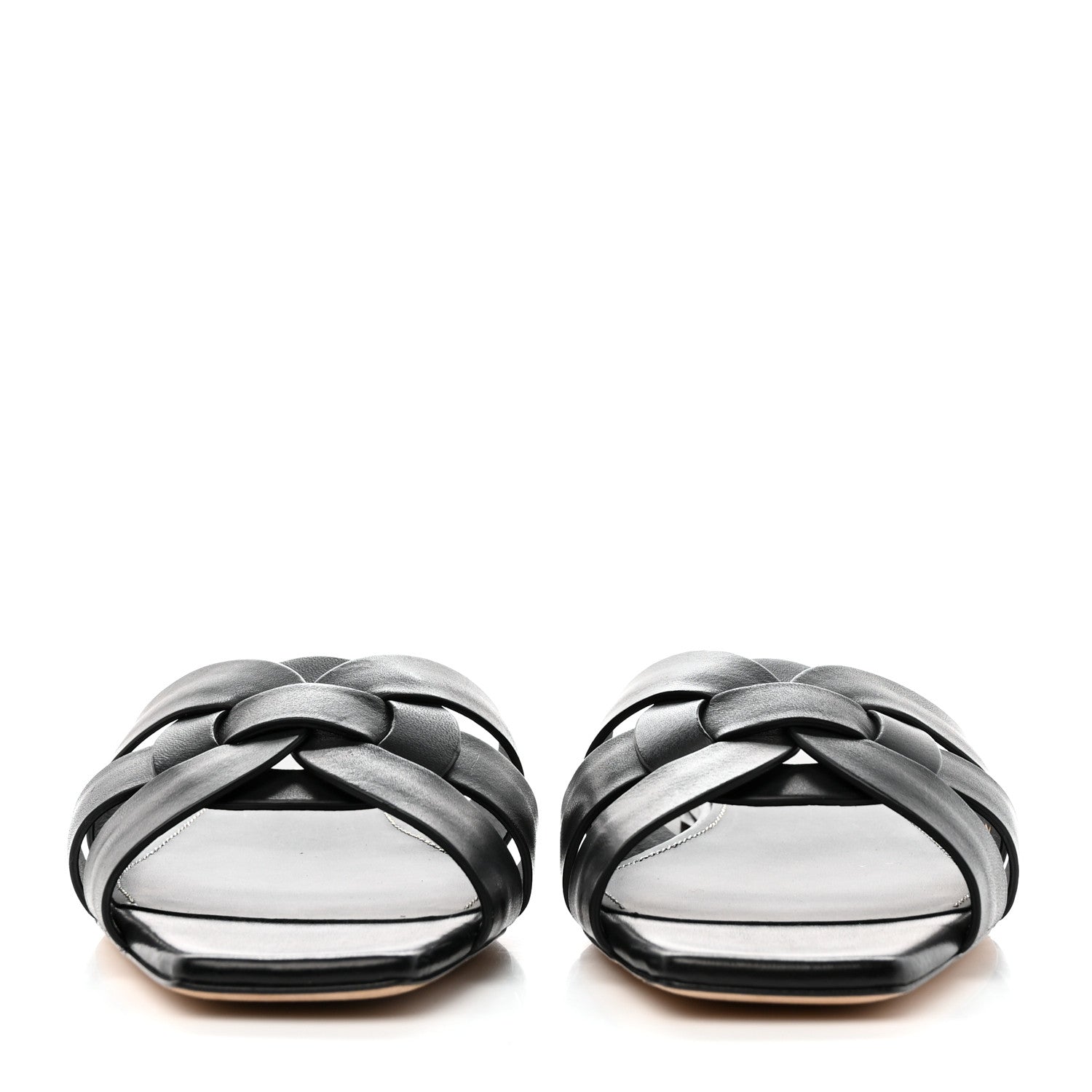 Saint Laurent Calfskin Nu Pied 05 Slide Sandals 36 Black 2 of 14