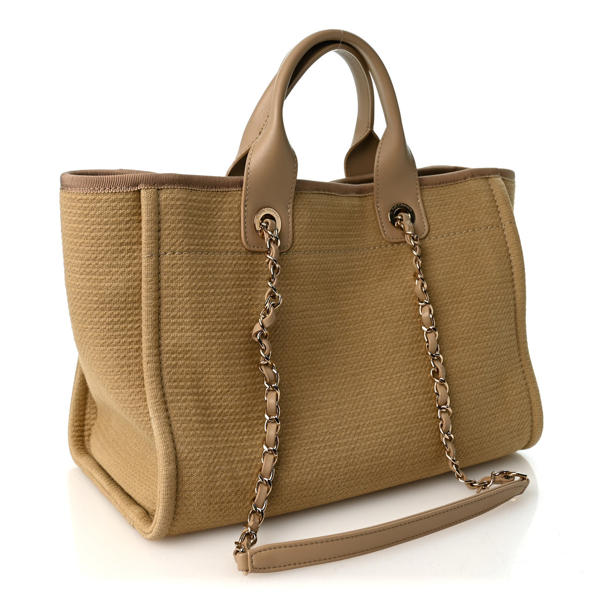 Chanel Mixed Fibers Small Deauville Tote Beige 5 of 19