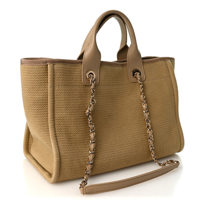 Chanel Mixed Fibers Small Deauville Tote Beige 5 of 19