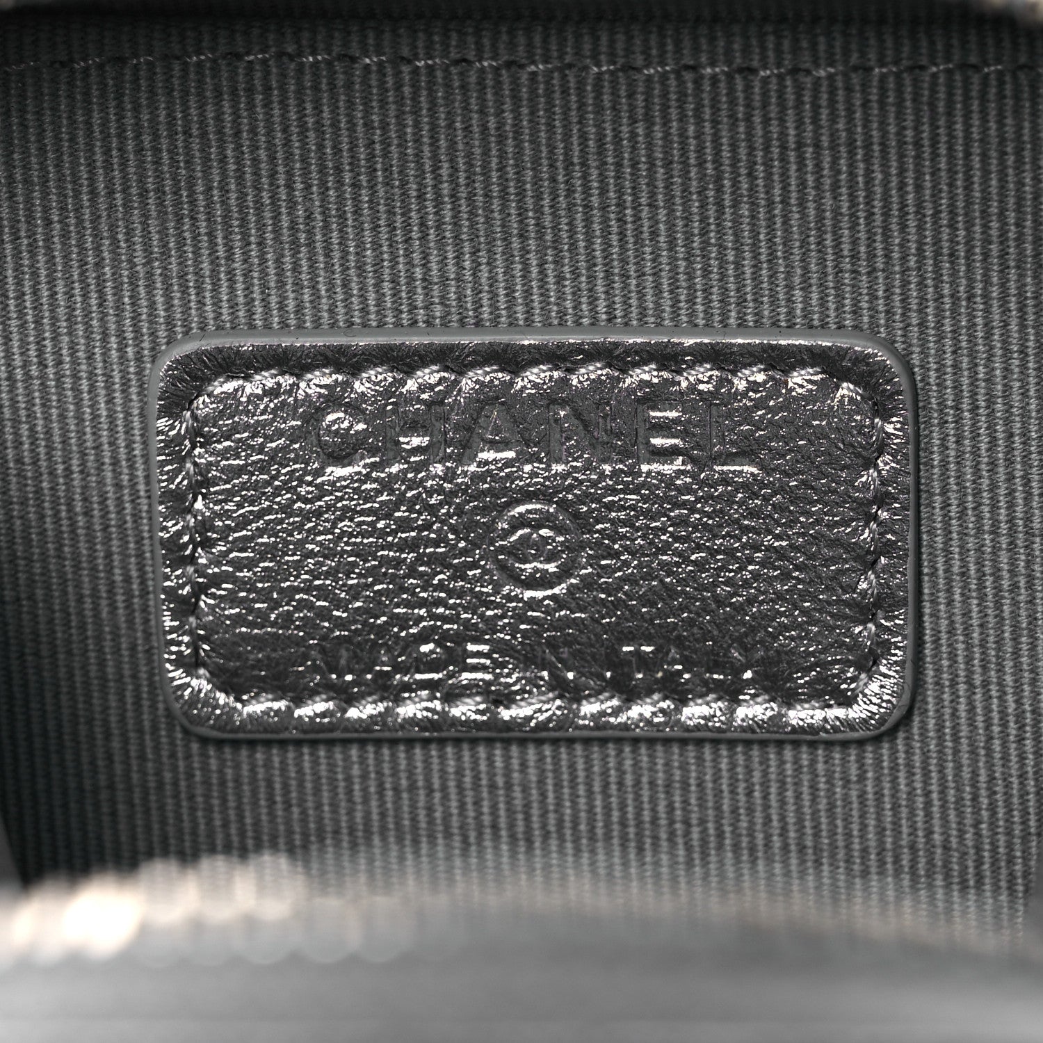 Chanel Gradient Metallic Lambskin Quilted Coco Punk Cube Clutch With Chain Silver Black 6 of 12