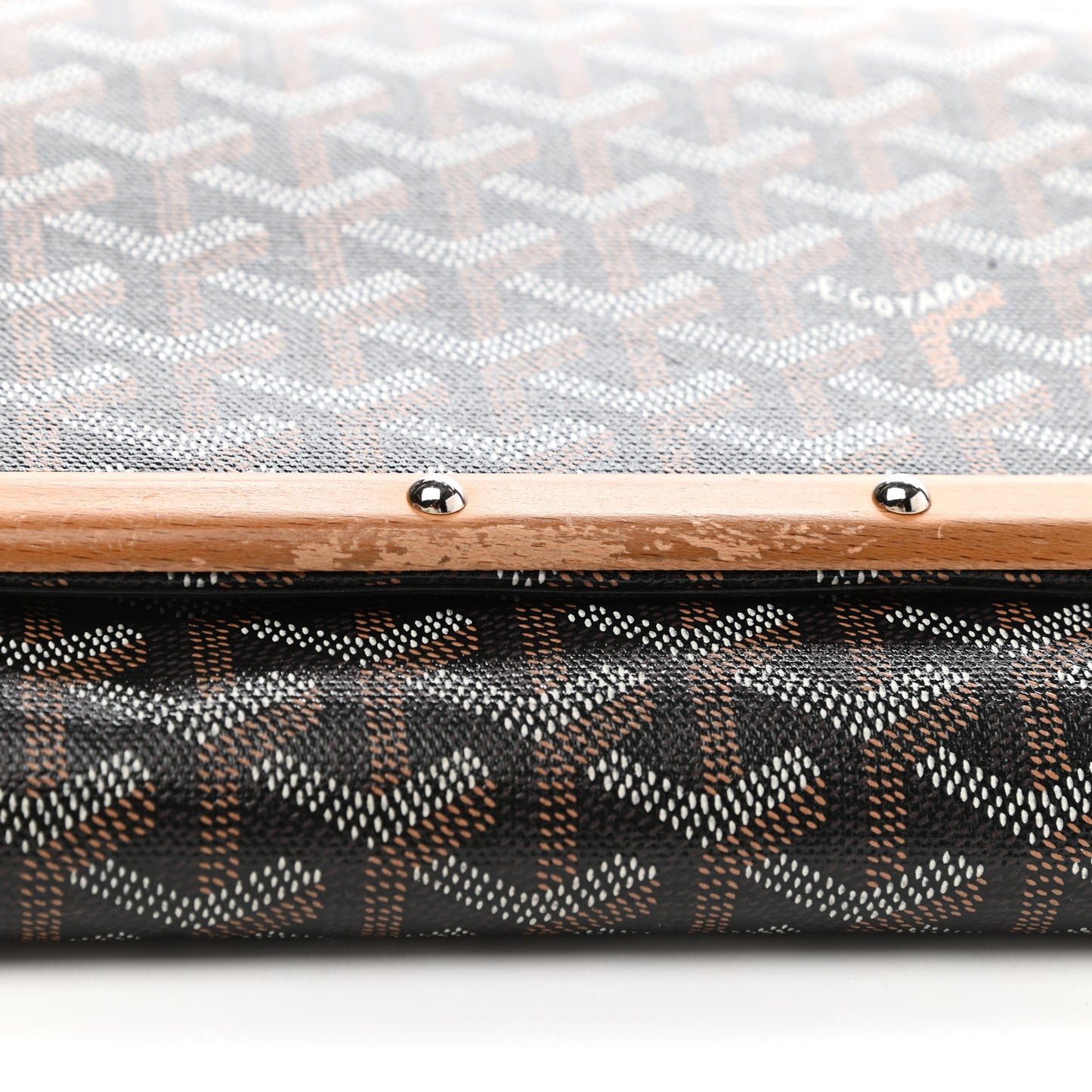 Goyardine Monte Carlo Bois Clutch Black