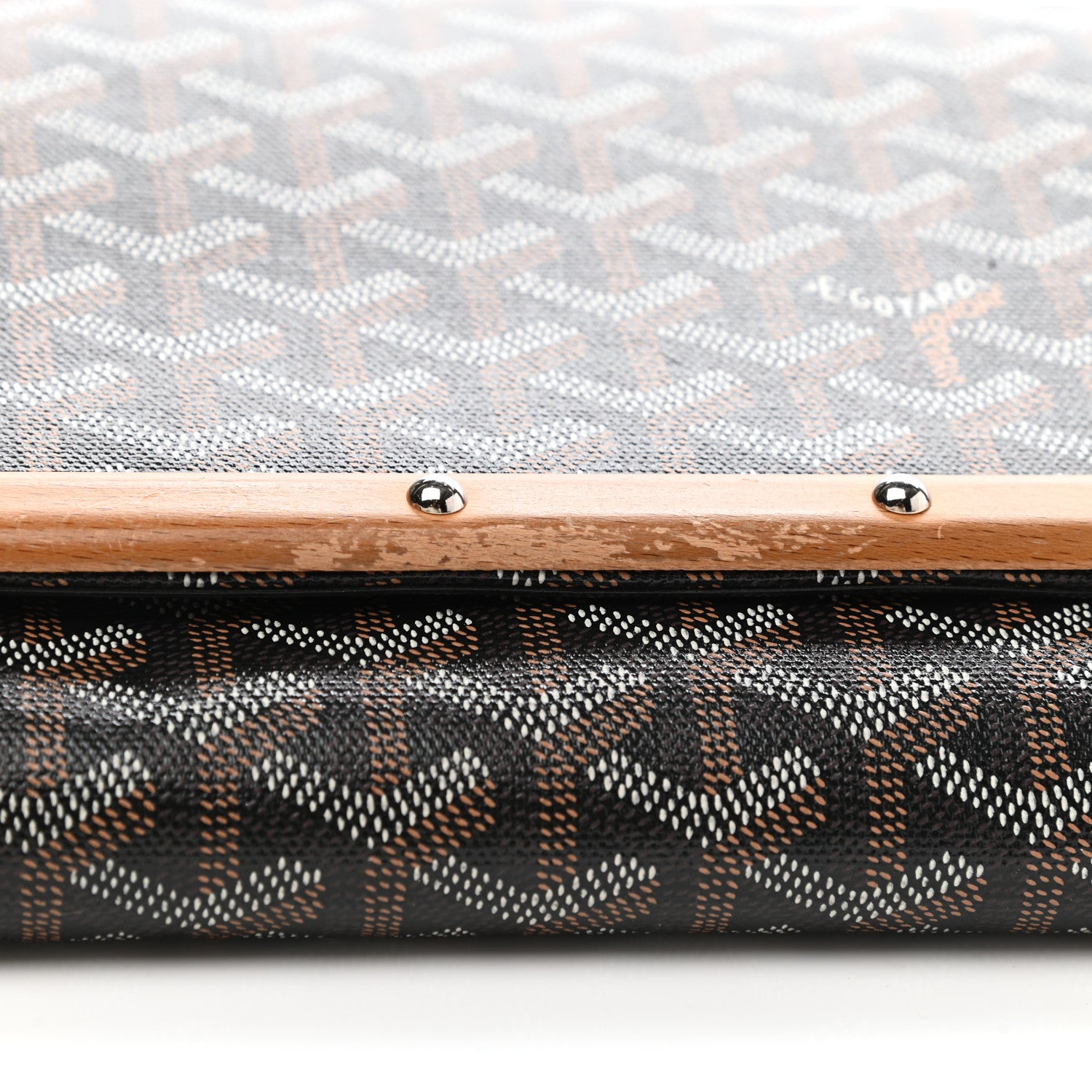 Goyard Goyardine Monte Carlo Bois Clutch Black 11 of 11