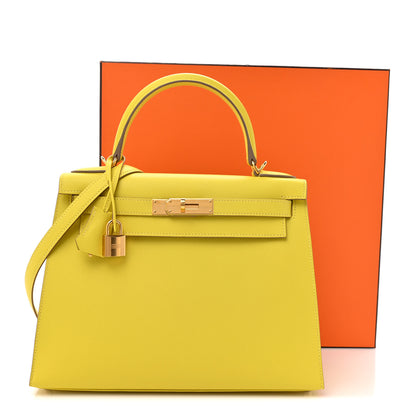Hermes Epsom Kelly Sellier 28 Lime 12 of 12