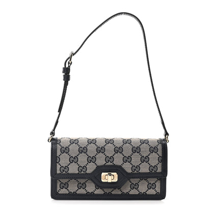 Gucci GG Monogram Mini Luce Shoulder Bag Beige Blue 1 of 8