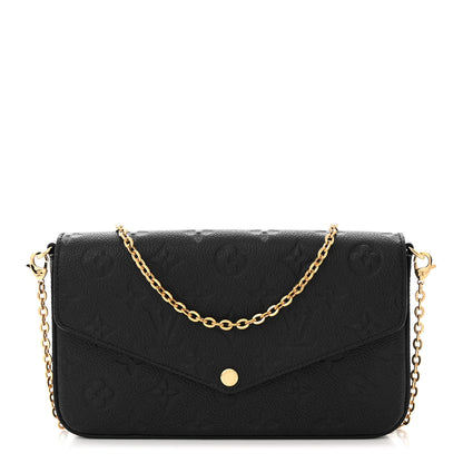 Louis Vuitton Empreinte Pochette Felicie Chain Wallet Black 1 of 9