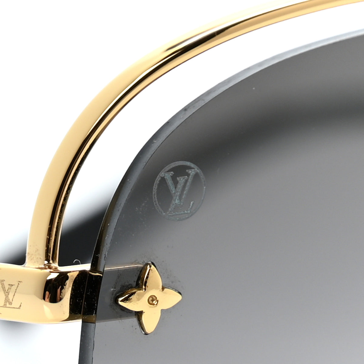 Louis Vuitton Grease Mask Sunglasses Z1045W Gold 9 of 10