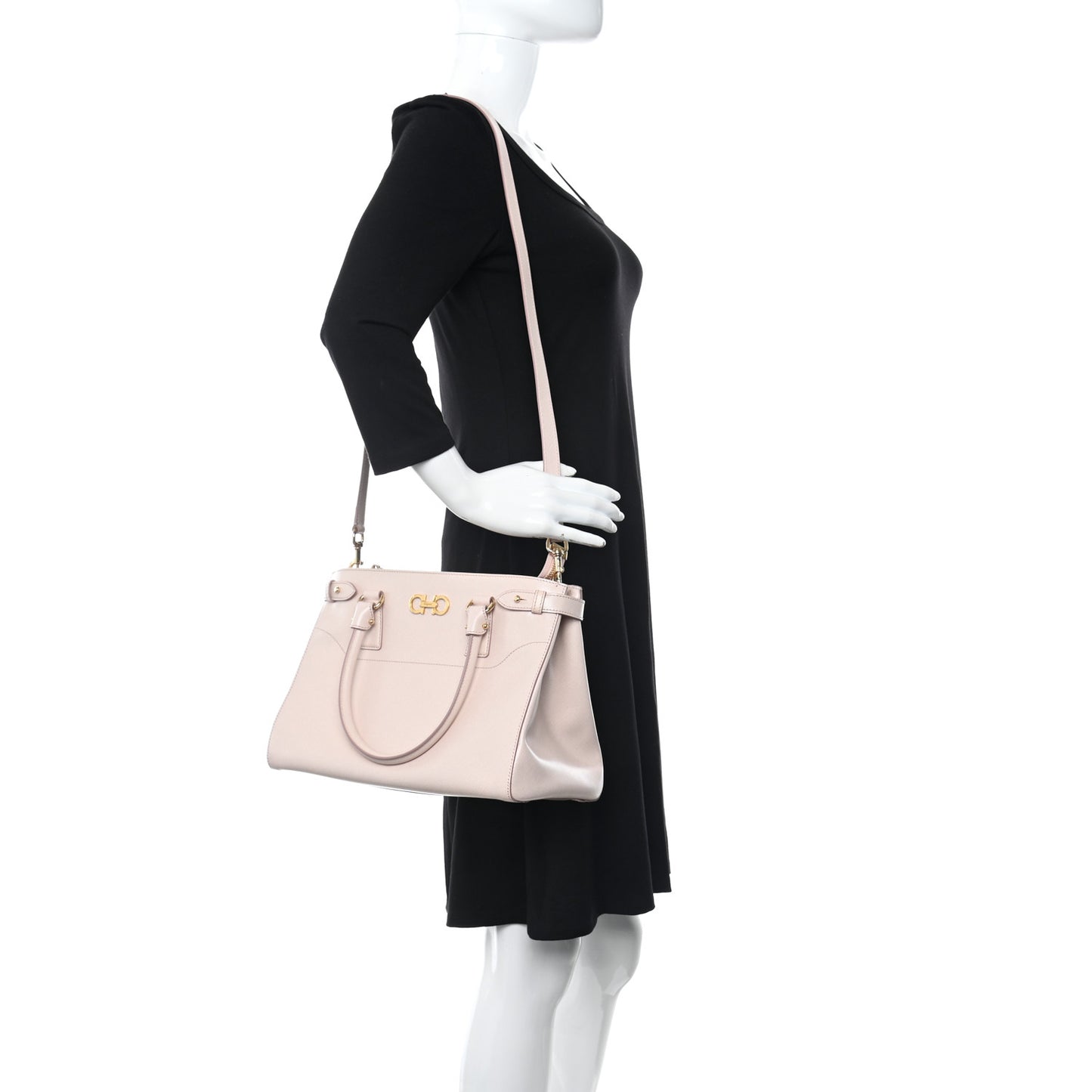 Printed Calfskin Beky Tote Macaron