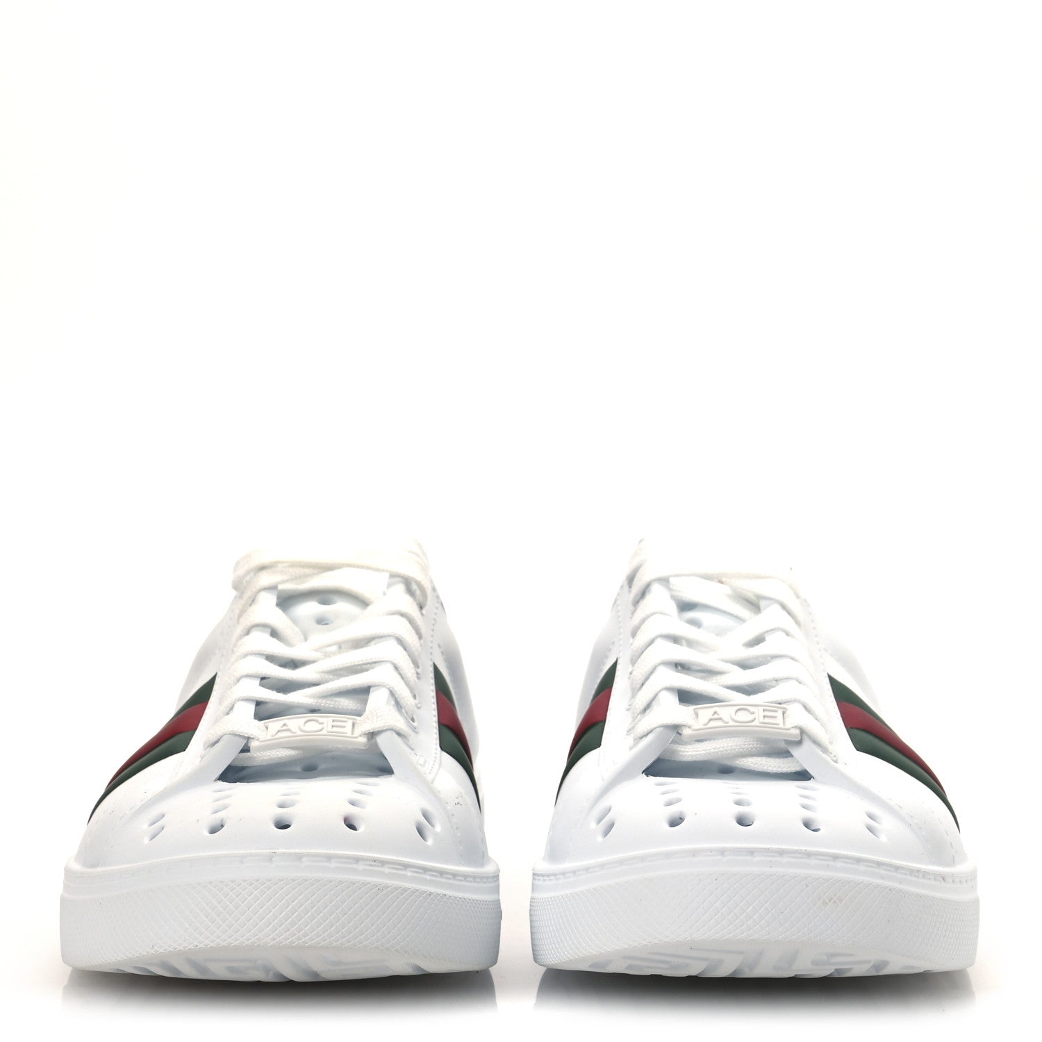 Gucci Rubber Ace Web Sneaker Slides 36 Great White 3 of 14