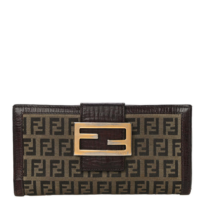 Fendi Zucchino Forever Continental Wallet Brown 1 of 20
