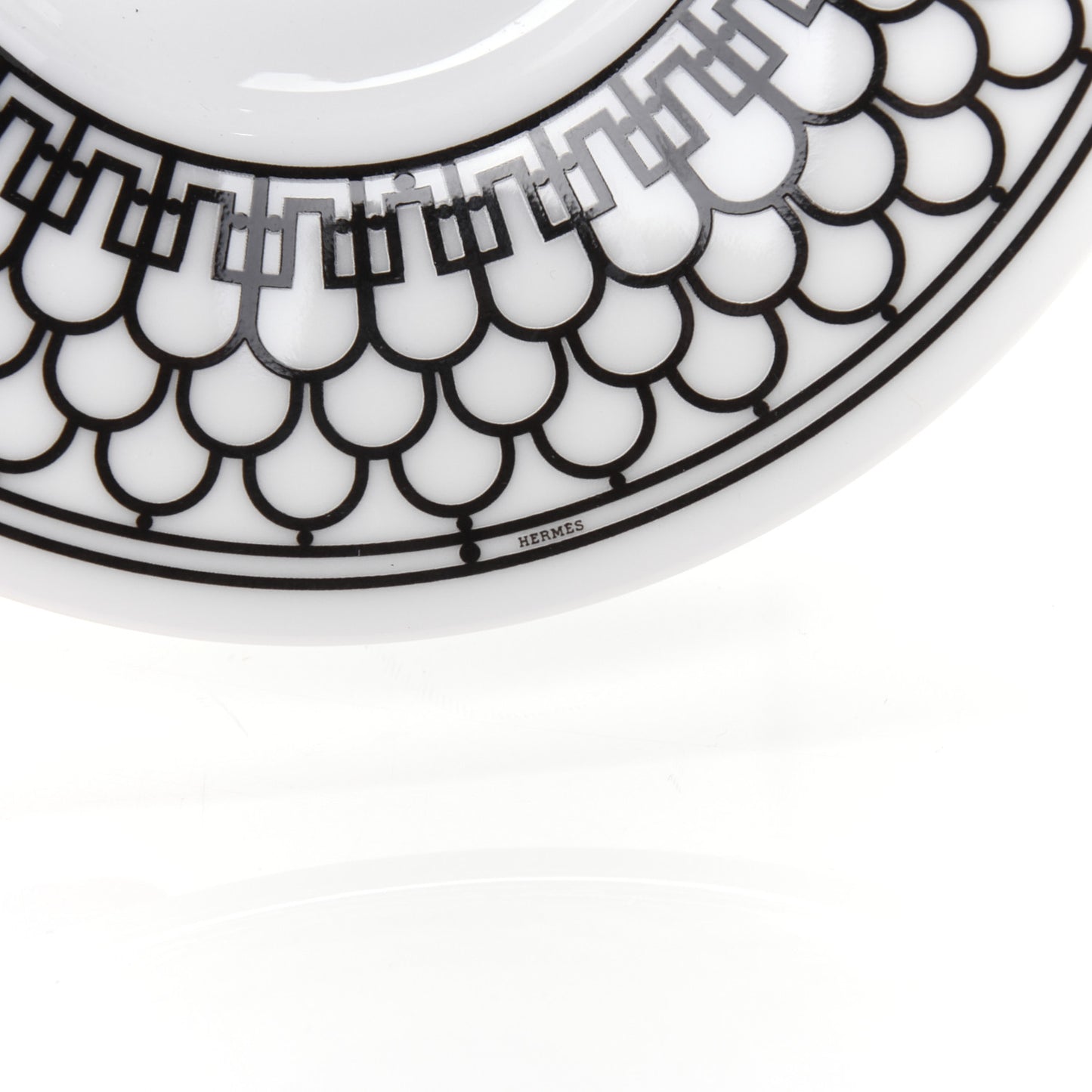 Porcelain H Deco Coffee Cup And Saucer Set Of 2 Black