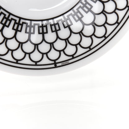Hermes Porcelain H Deco Coffee Cup And Saucer Set Of 2 Black 8 of 9