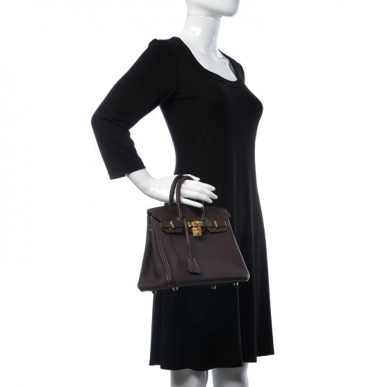 Togo Birkin 25 Chocolate