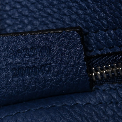 Gucci Soft Calfskin Medium Jackie Top Handle Bag Classic Blue Marine 7 of 18