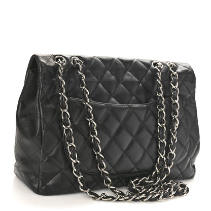 Chanel Lambskin Quilted Jumbo Single Flap Black 2 of 11