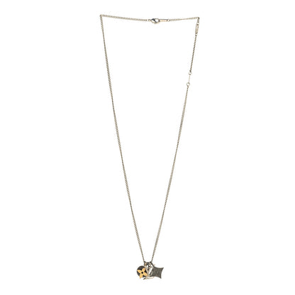 Louis Vuitton Metal LV Instinct Necklace Silver Gold 3 of 6