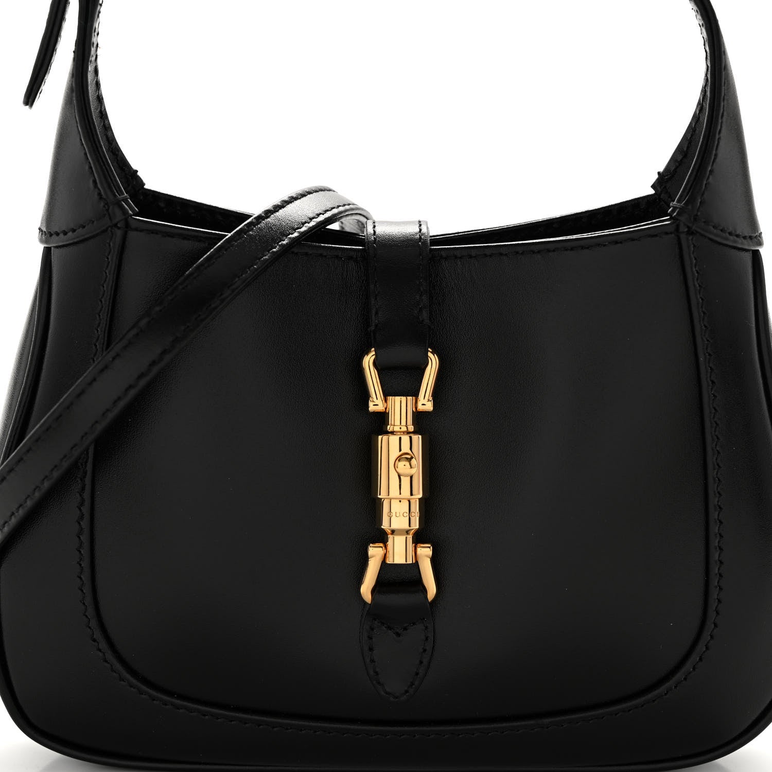 Gucci Boarded Dyana Lux Calfskin Mini Jackie 1961 Hobo Black 7 of 9