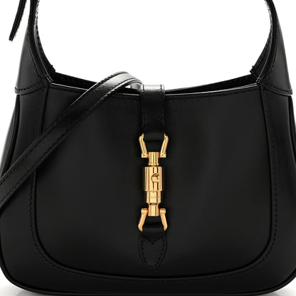 Gucci Boarded Dyana Lux Calfskin Mini Jackie 1961 Hobo Black 7 of 9