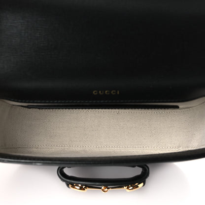 Gucci Azalea Calfskin Web Mini Horsebit 1955 Shoulder Bag Black 5 of 10