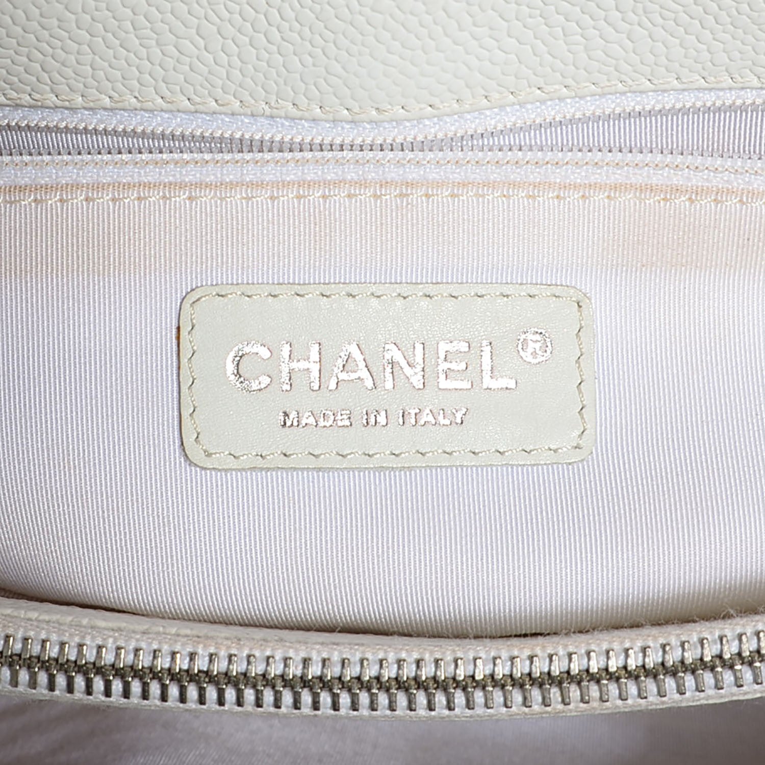 Chanel Caviar Quilted Grand Shopping Tote GST White 7 of 7