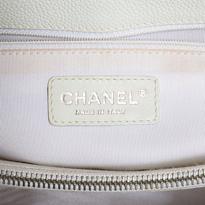 Chanel Caviar Quilted Grand Shopping Tote GST White 7 of 7