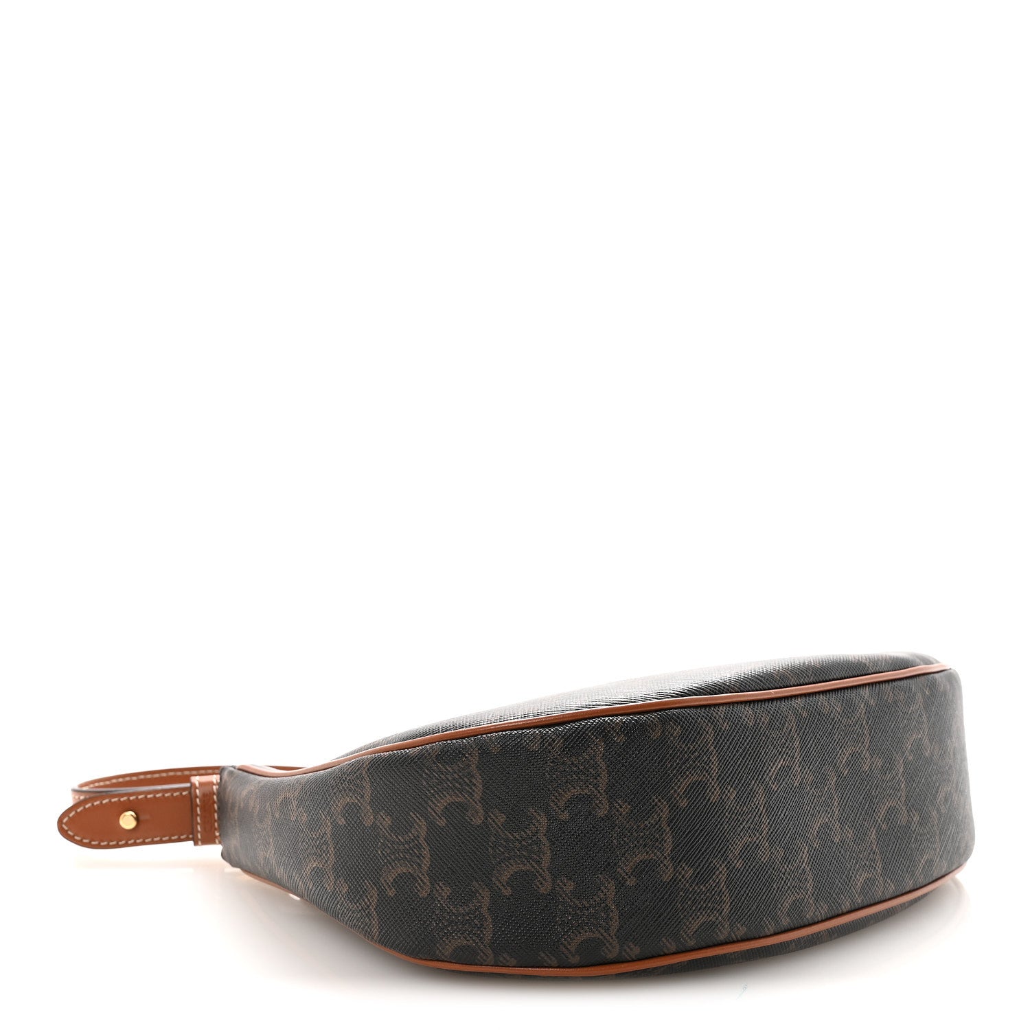 Celine Triomphe Canvas Calfskin Ava Shoulder Bag Tan 4 of 9