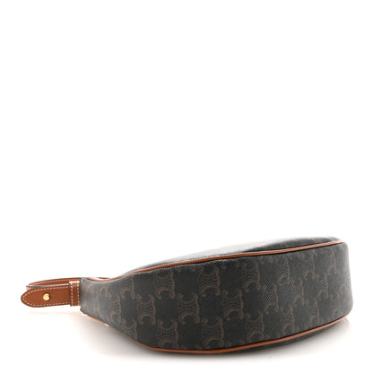 Celine Triomphe Canvas Calfskin Ava Shoulder Bag Tan 4 of 9