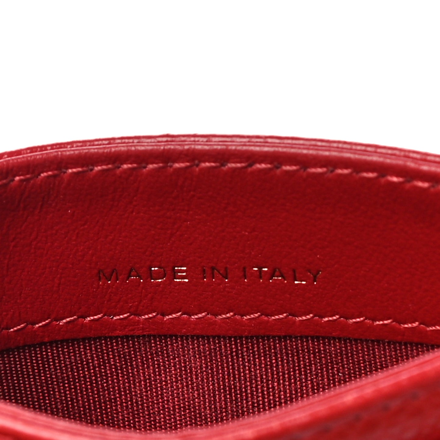 Caviar Camellia Embossed Card Holder Red