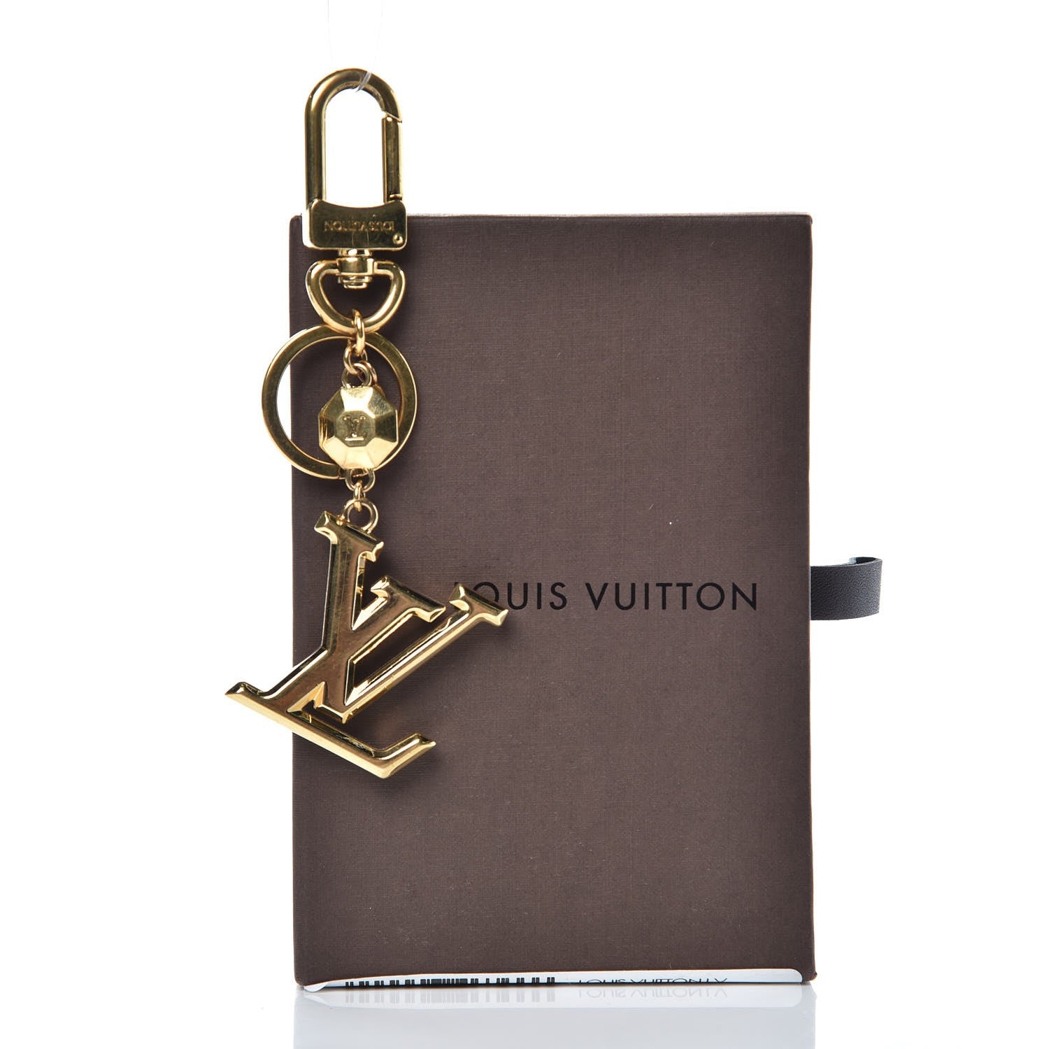Louis Vuitton LV Facettes Bag Charm Key Holder Gold 4 of 4