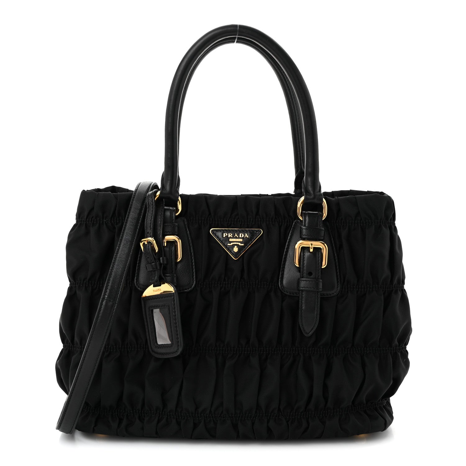 Prada Tessuto Nylon Gaufre Tote Black 1 of 10