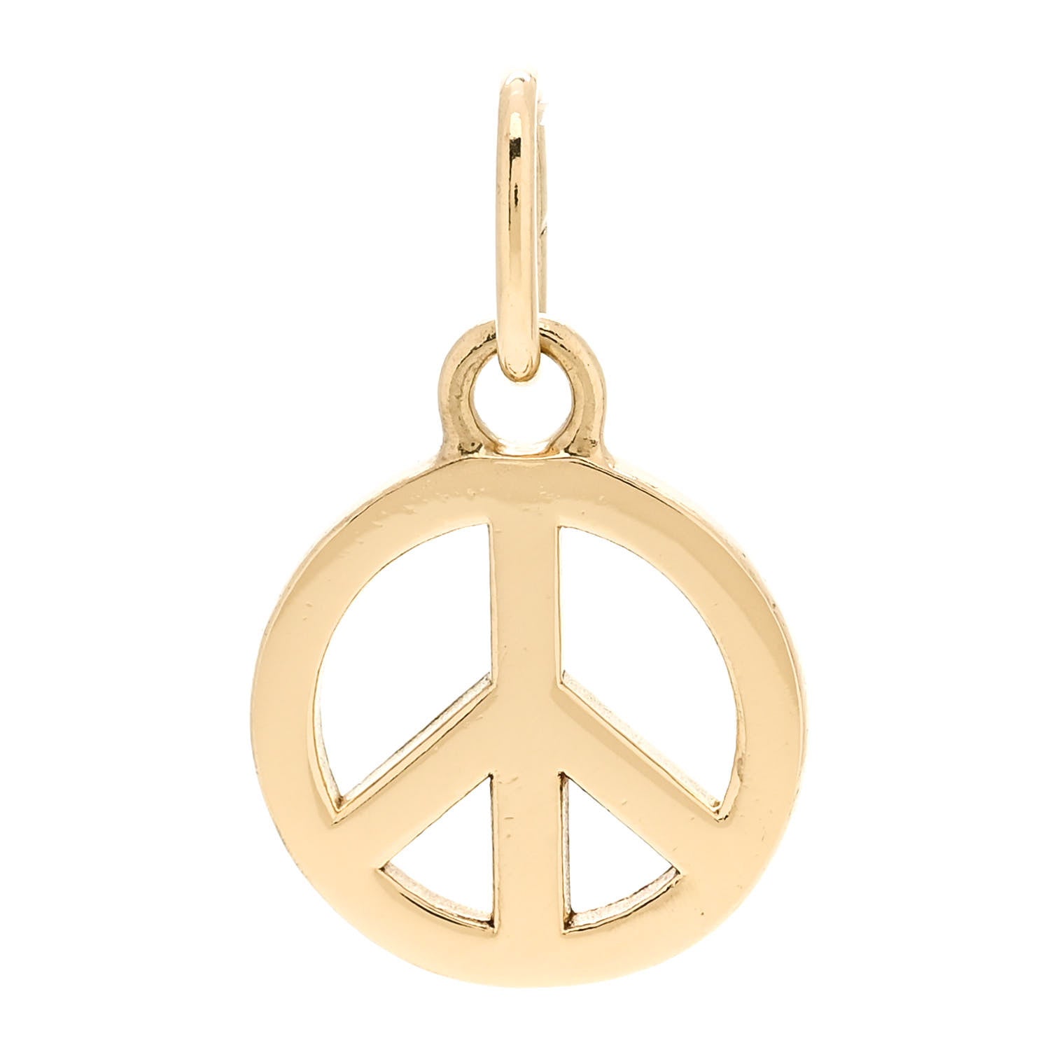 Tiffany 18K Yellow Gold Peace Charm 1 of 4