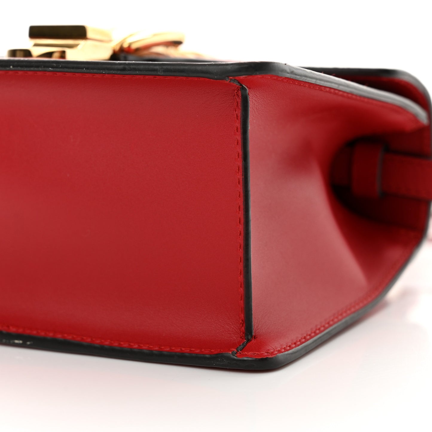 Calfskin Mini Sylvie Top Handle Bag Hibiscus Red