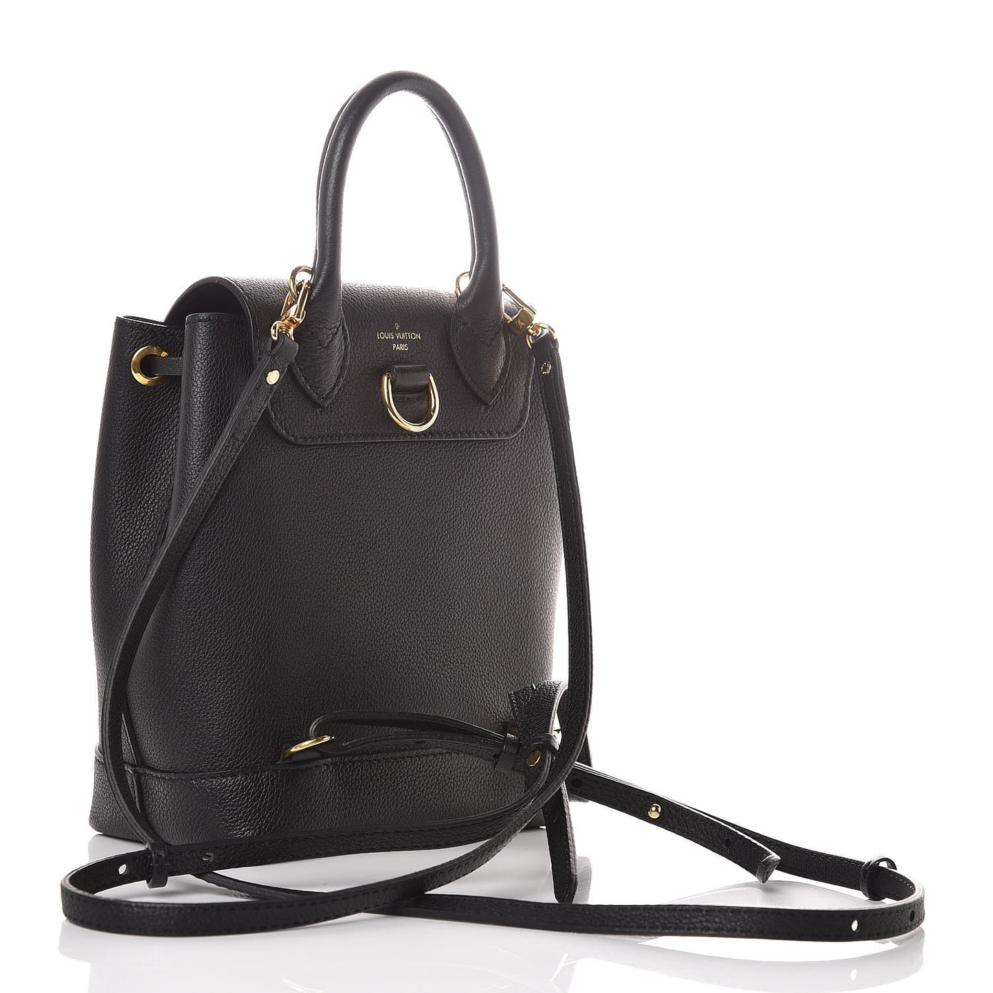 Calfskin Lockme Mini Backpack Black