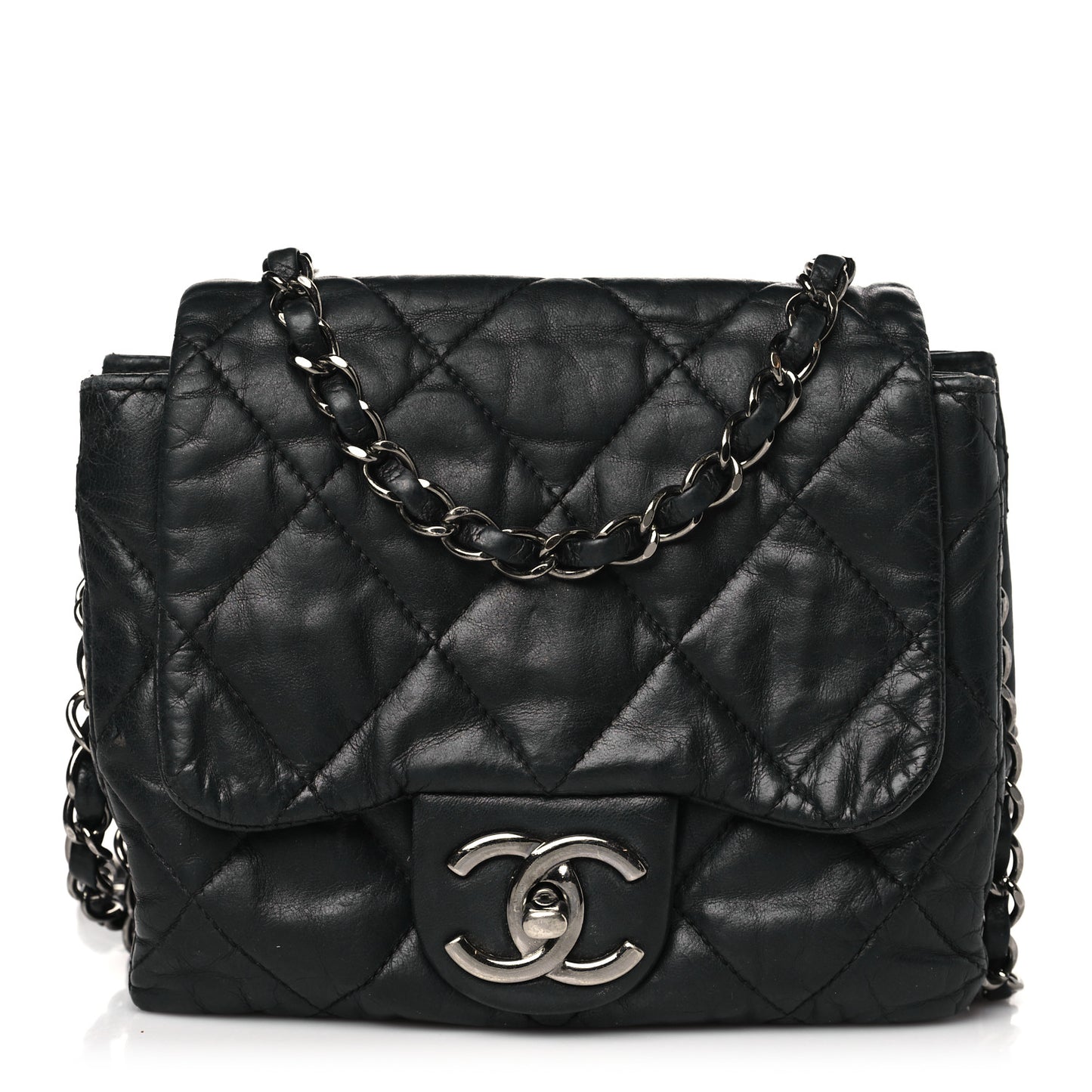 Lambskin Quilted Mini Chanel 3 Flap Black