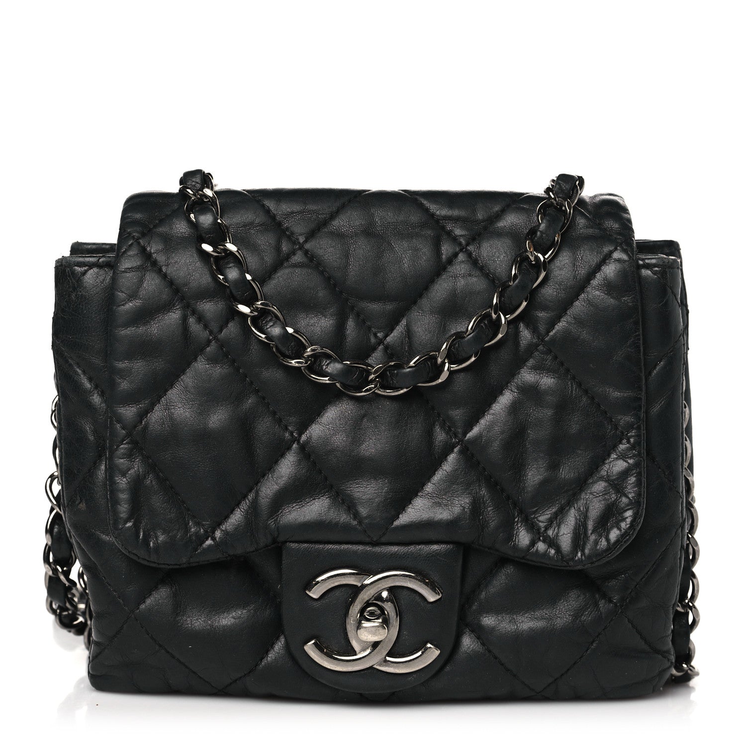 Chanel Lambskin Quilted Mini Chanel 3 Flap Black 1 of 11