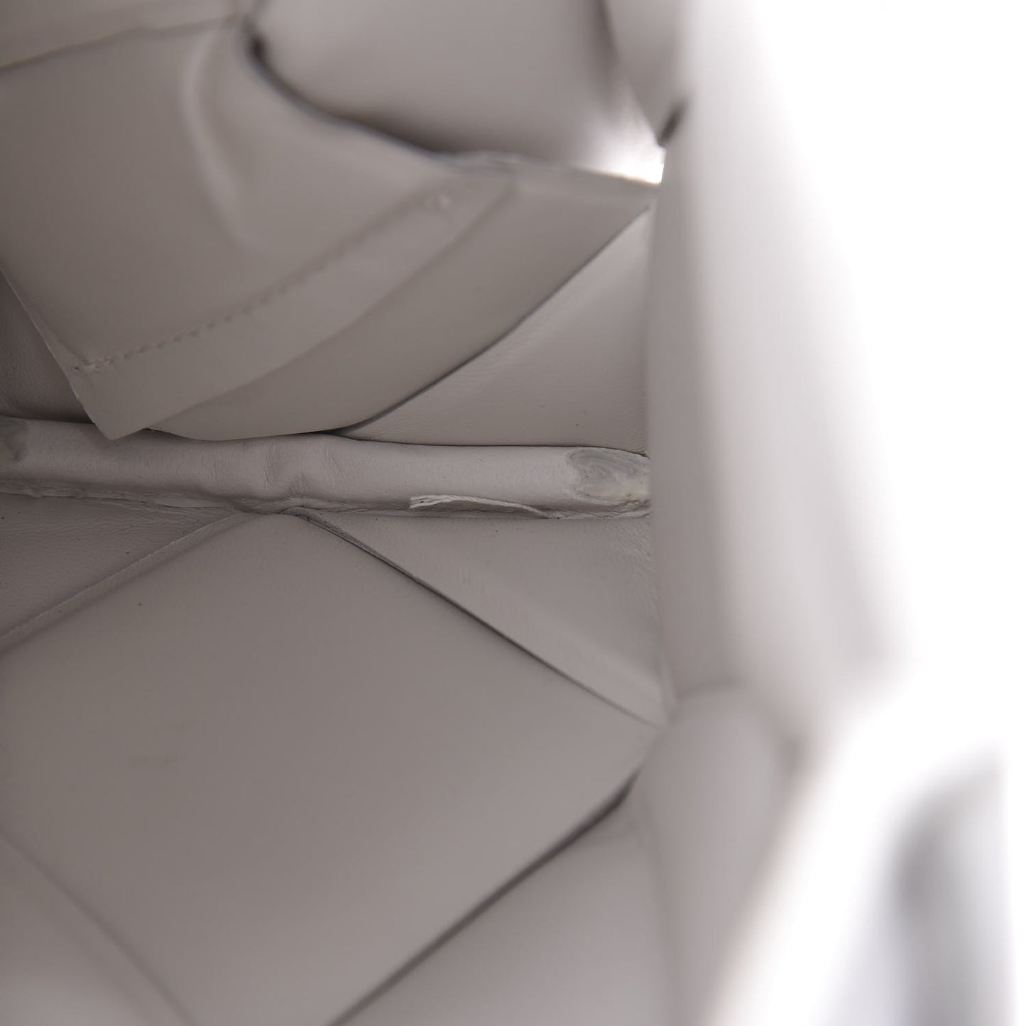 Nappa Intreccio Padded Top Handle Shoulder Bag White