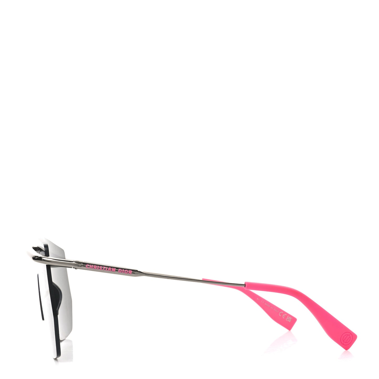 Metal Oblique DiorMotion M1I Mask Sunglasses Grey Pink