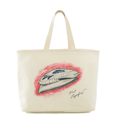 Chanel Canvas Calfskin Mobile Art Tote White 1 of 9