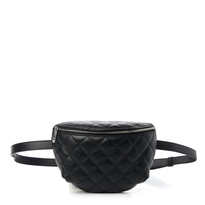 Chanel Calfskin Quilted Waist Belt Bag Black 1 of 10