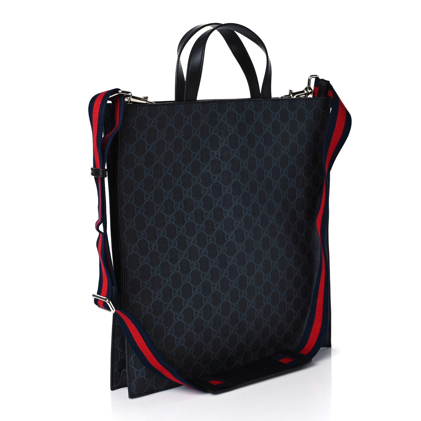 GG Supreme Monogram Night Courrier Vertical Tote Black Multicolor