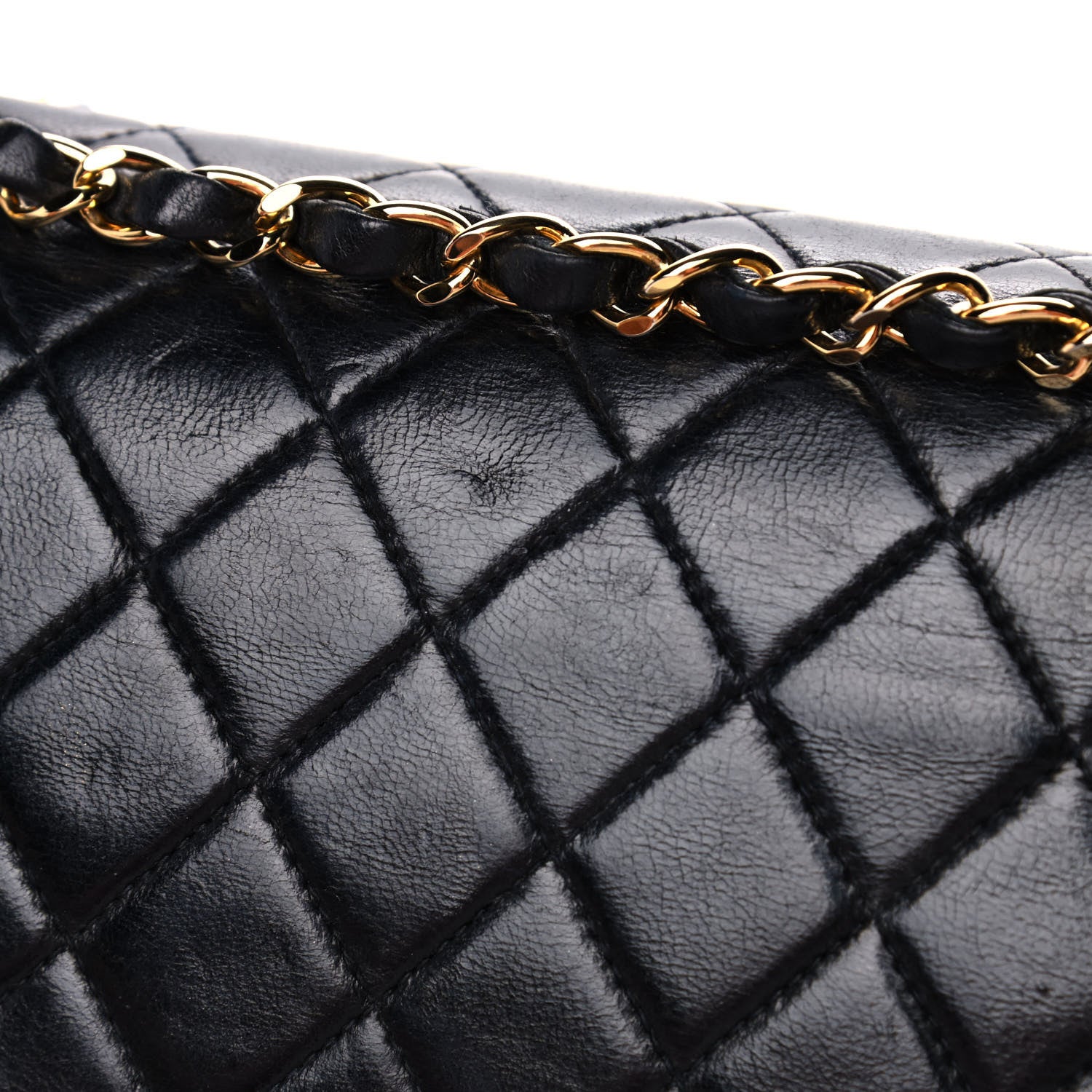 Chanel Lambskin Quilted Medium Double Flap Black 11 of 13