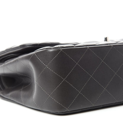 Chanel Lambskin Quilted Jumbo Double Flap Dark Grey 7 of 12