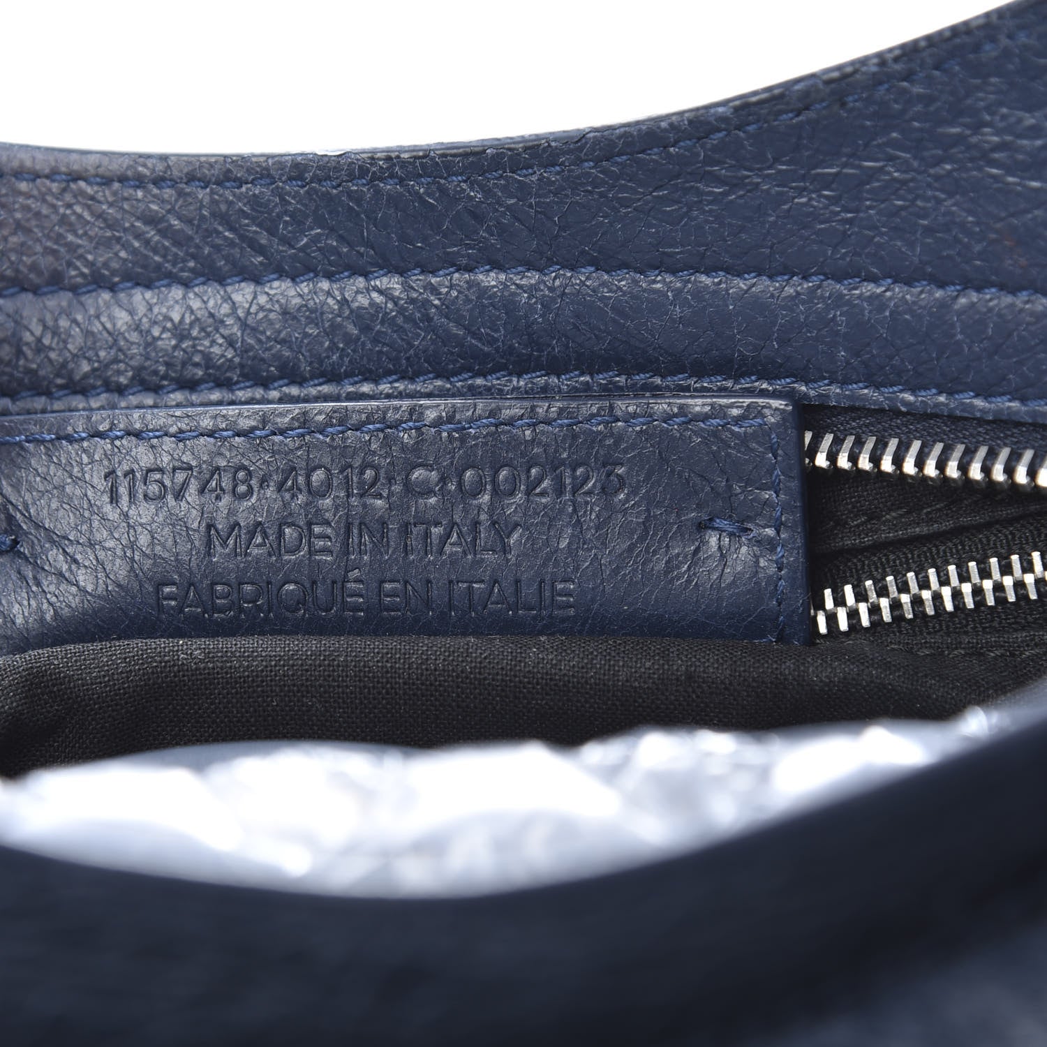 Balenciaga Agneau Classic Silver Hardware City Blue Obscur 7 of 13