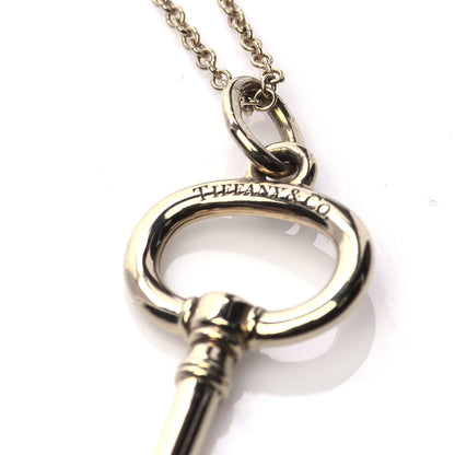 Tiffany 18K Yellow Gold Small Oval Key Pendant Necklace 4 of 7