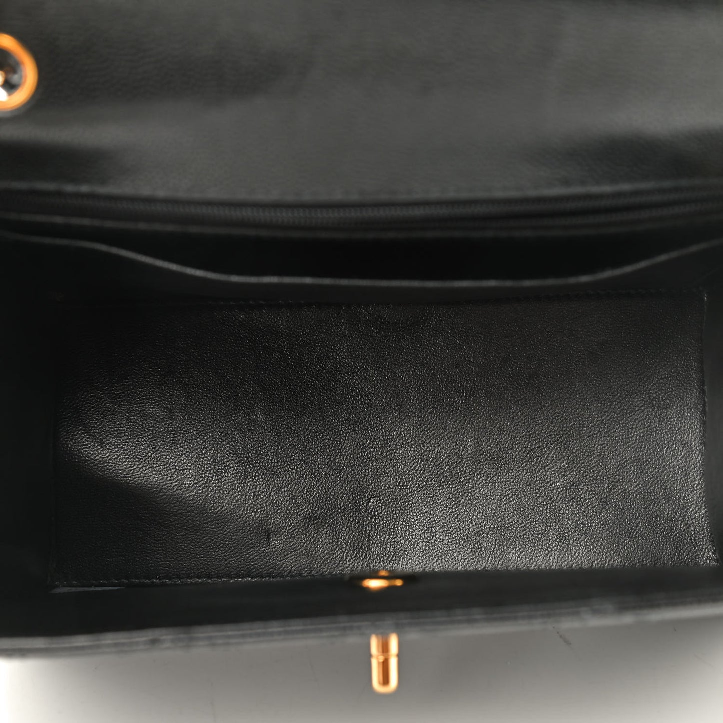 Caviar Flap Shoulder Bag Black