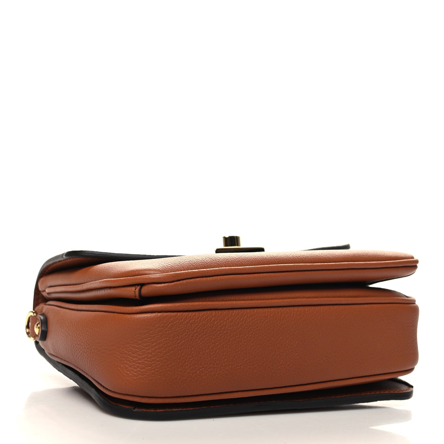 Grained Calfskin Lockme Oxford Cognac