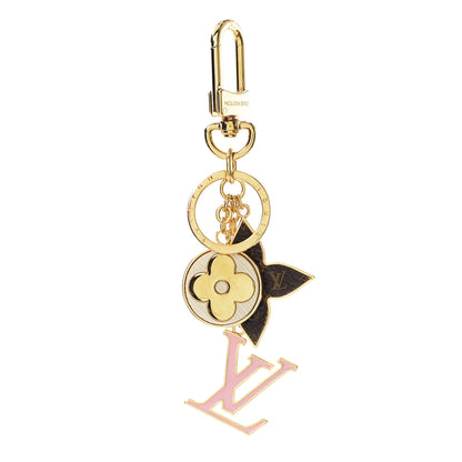 Louis Vuitton Metal Monogram Epi Spring Street Bag Charm Key Holder Gold 1 of 3