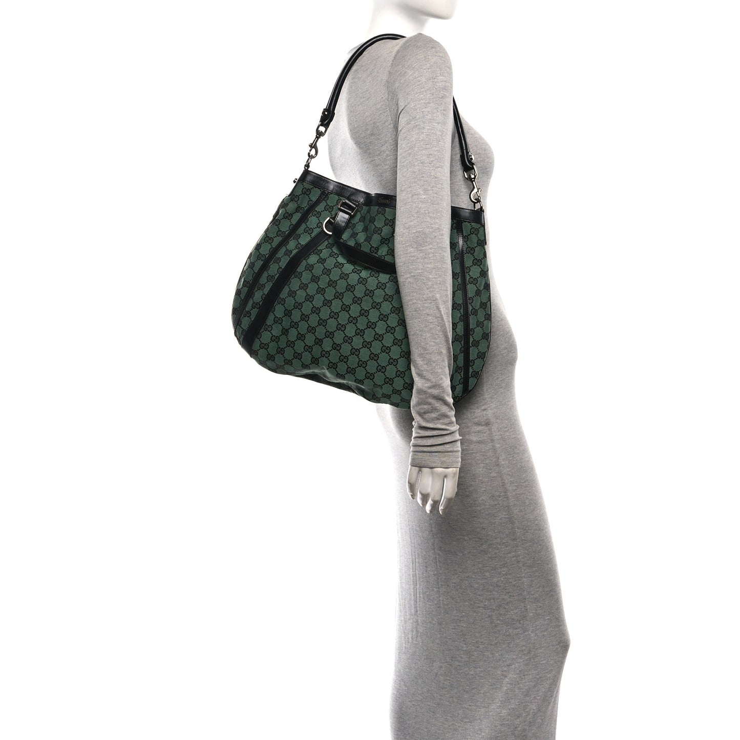 Monogram Medium Abbey Convertible Tote Green Black