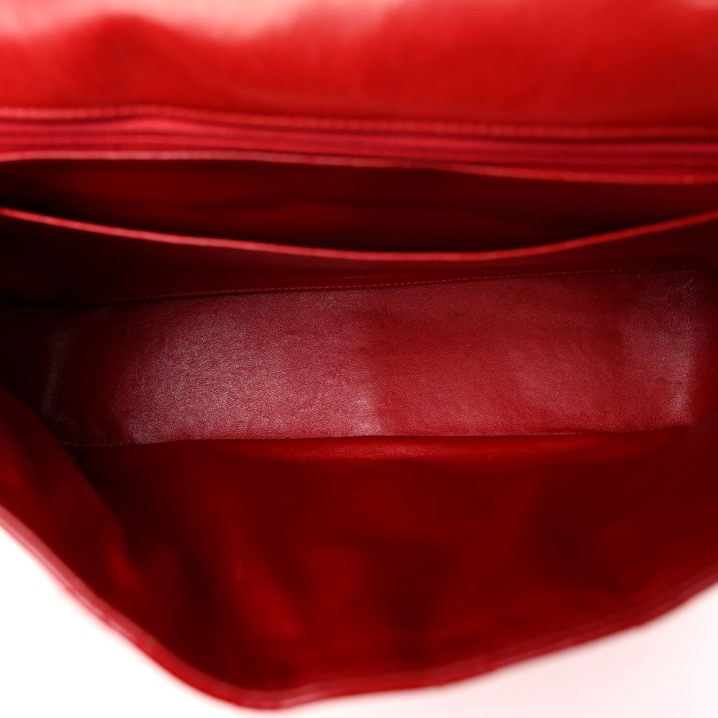 Patent Quilted Jumbo Single Flap Red
