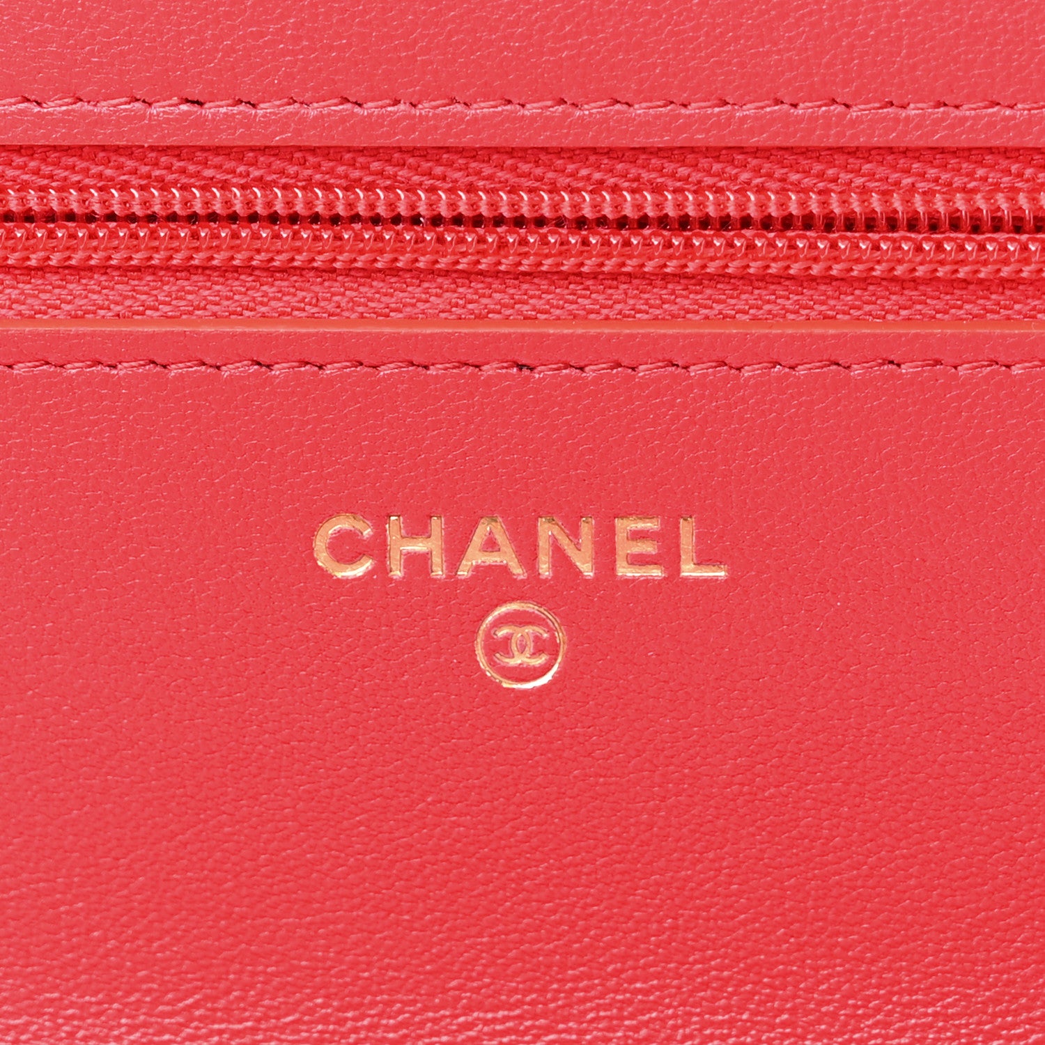 Chanel Lambskin Plexiglass Quilted Coco Love Wallet On Chain WOC Red 6 of 12