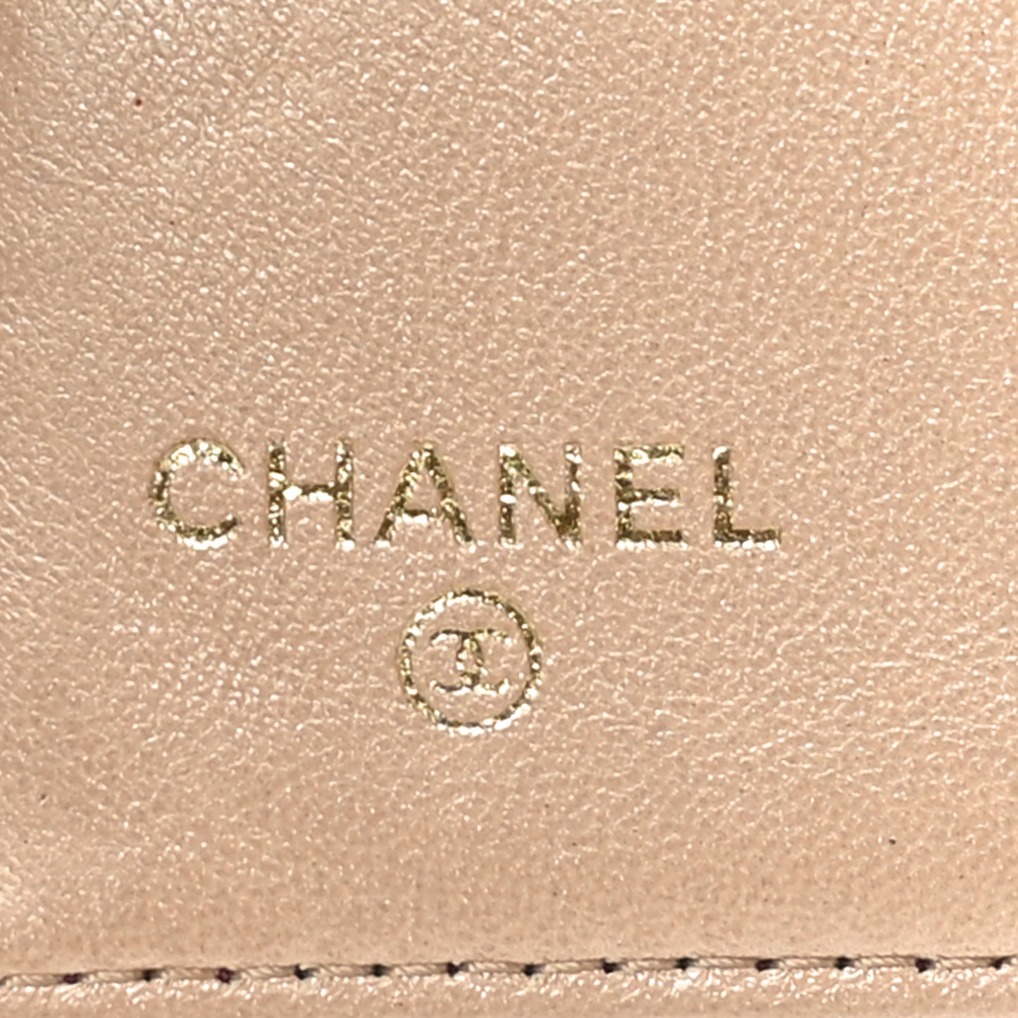 Lambskin Camellia Embossed Compact French Flap Wallet Pink